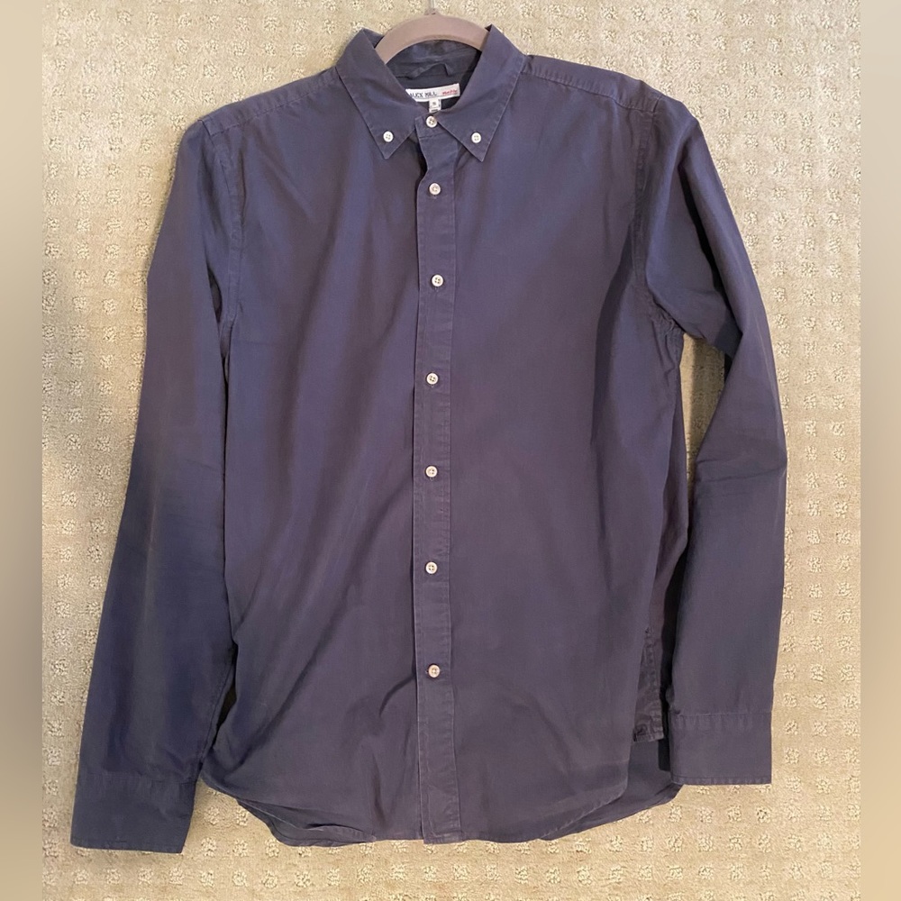 Alex Mill Poplin Button-Up Washed Navy Shirt